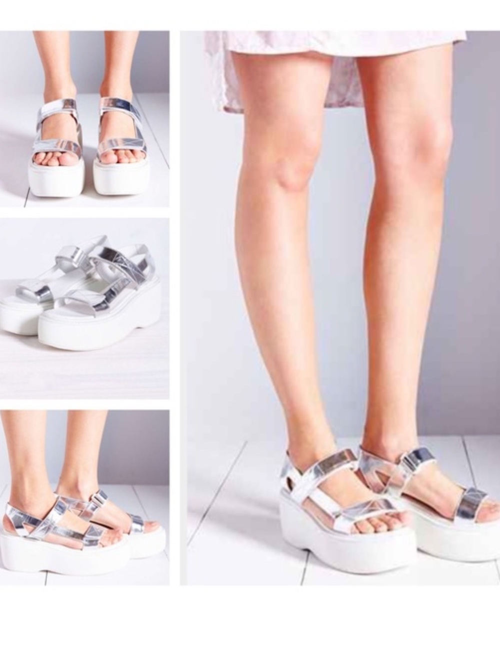 Vagabond Alexis Silver Metallic Prom Platform size 36/6 White Chunky